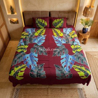 One Sets Bedsheet Hand Painted by Balinese Artisans